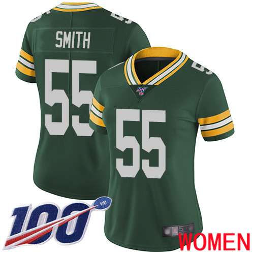 Green Bay Packers Limited Green Women #55 Smith Za Darius Home Jersey Nike NFL 100th Season Vapor Untouchable->green bay packers->NFL Jersey